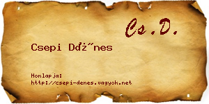 Csepi Dénes névjegykártya