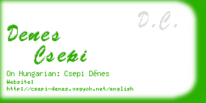 denes csepi business card